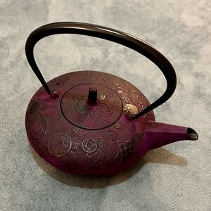 Vintage Teavana Purple Cast Iron Teapot